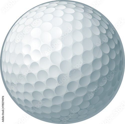 Golf Ball Cartoon Sports Icon Illustration