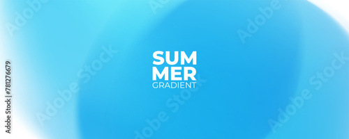 Summertime blurred background. Summer theme blue colored gradients for creative seasonal graphic design. Vector illustration.