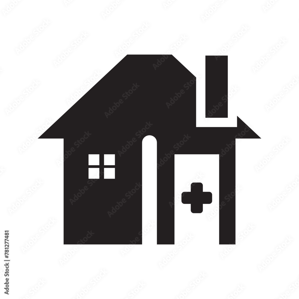 hospital home icon hospital home icon