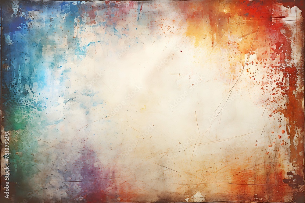 Vintage grunge background and texture with space for text in the center. Background with paints.