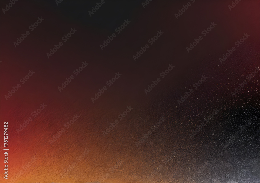 Red orange brown black, background template grainy noise grungy spray texture, empty space shine a bright light and glow color gradient rough abstract retro vibe. Generative AI