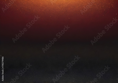 Red orange brown black  background template grainy noise grungy spray texture  empty space shine a bright light and glow color gradient rough abstract retro vibe. Generative AI