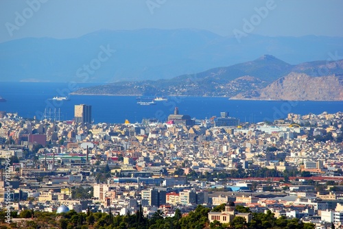 Piraeus - Greece - View from the city of Athens to the bay photo