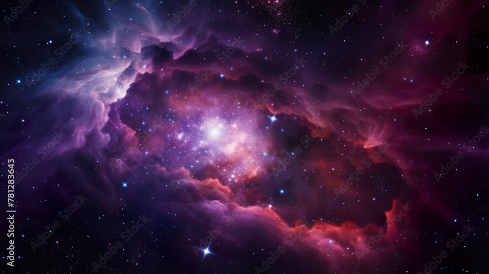This image beautifully captures an expansive deep space nebula with a brightly illuminated core, symbolizing the birthplace of stars This image beautifully captures an expansive deep space nebula with a brightly illuminated core, symbolizing the birthplace of stars