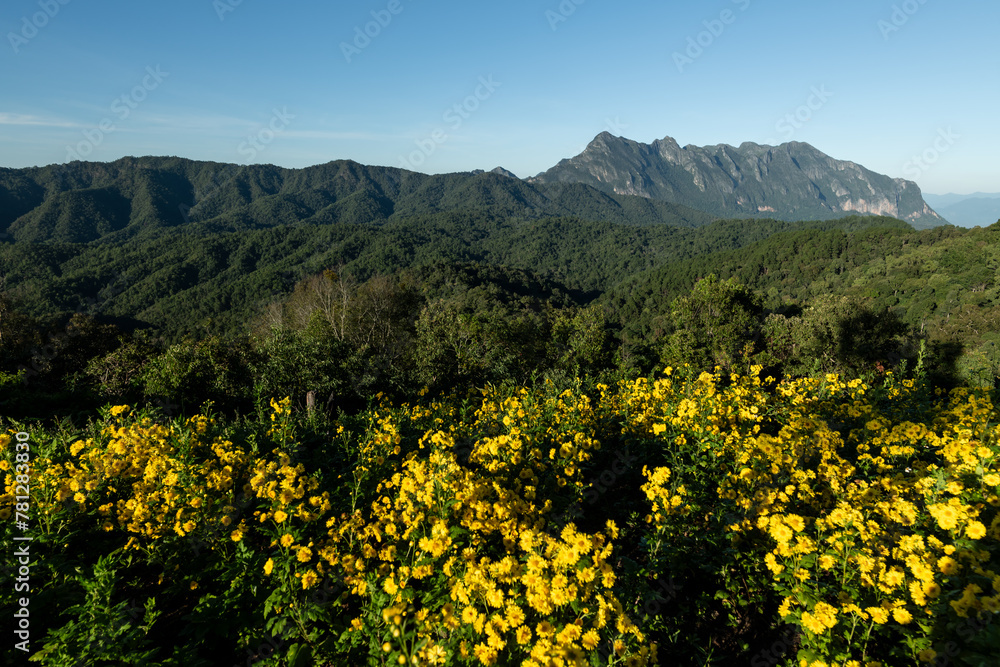 Mountains of Doi Luang Chiang Dao and village in forest at Chiang Mai, Thailand. Mountains of Doi Luang Chiang Dao and village in forest at Chiang Mai, Thailand.