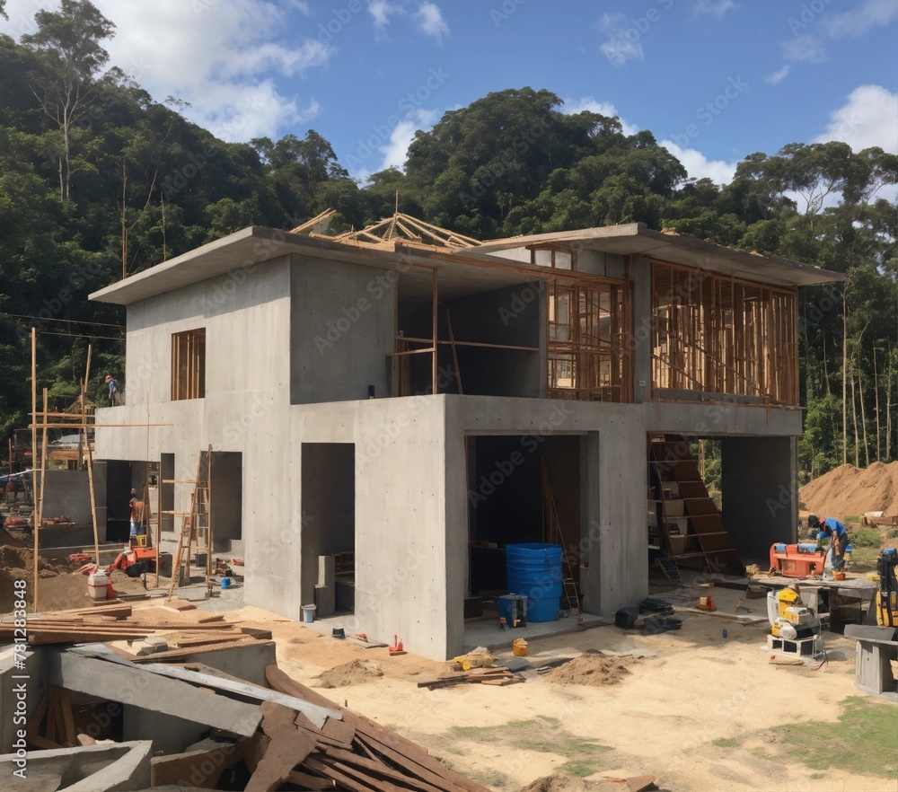 construction of house