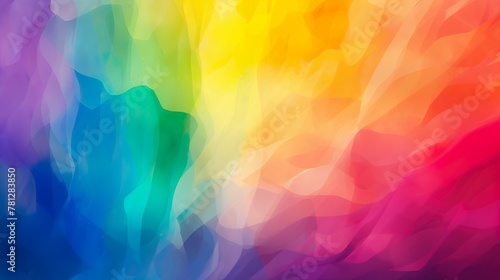 A soothing arrangement of flowing colors, transitioning smoothly across a rainbow spectrum in an abstract style photo