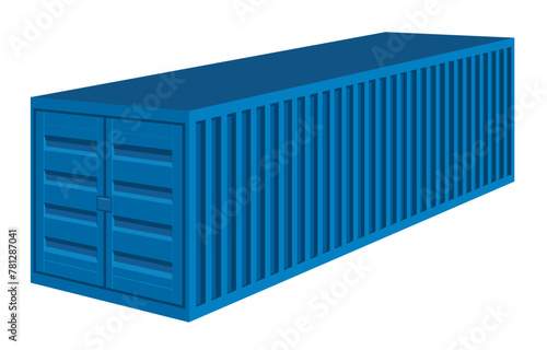 Cargo Shipping Container Vector