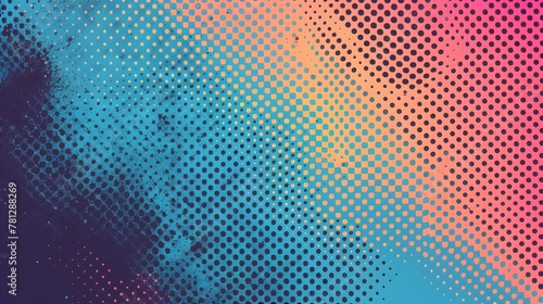 Moder sport backdrop, Dots halftone in two color pattern gradient grunge texture background photo