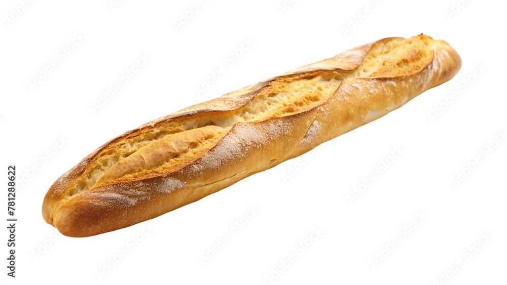 French bread baguette isolated on transparent background French bread baguette isolated on transparent background