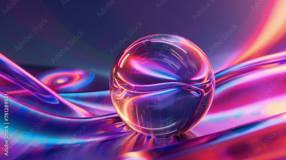 Holographic geometric sphere abstract 3D art background. Holographic geometric sphere abstract 3D art background.