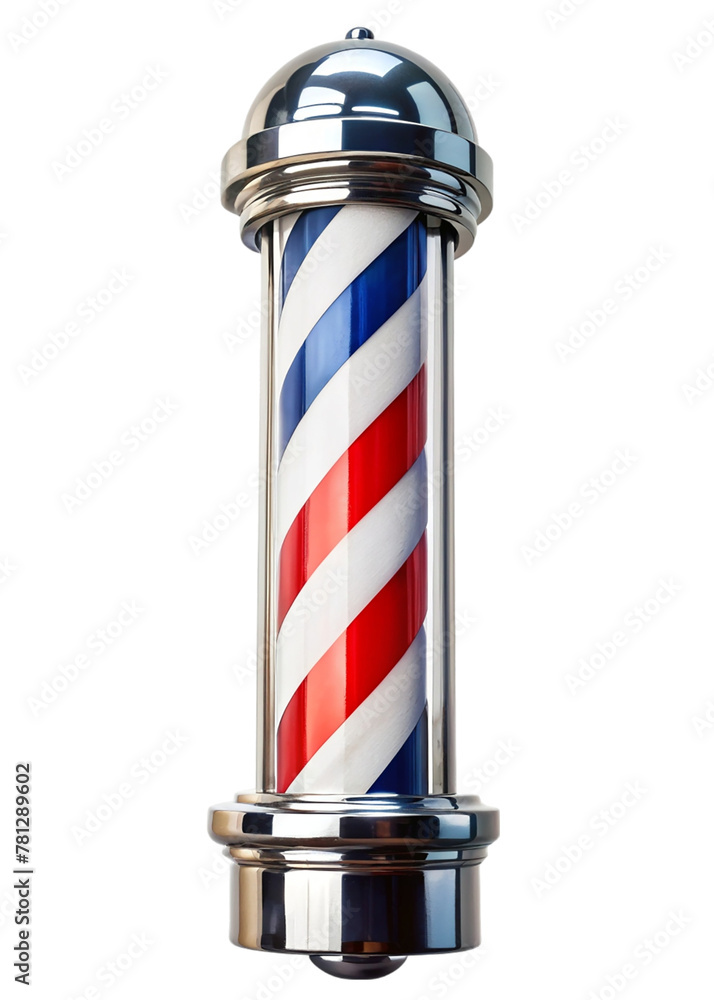 Barbershop pole isolated on transparent background Barbershop pole isolated on transparent background