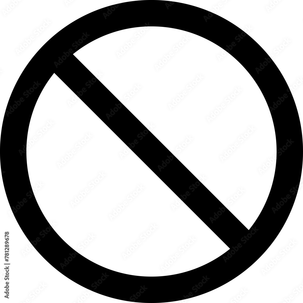 Sign forbidden. Icon symbol ban. Red circle sign stop entry ang slash line isolated on transparent background. Mark prohibited. Icon symbol ban. Mark prohibited. - obrazy, fototapety, plakaty 