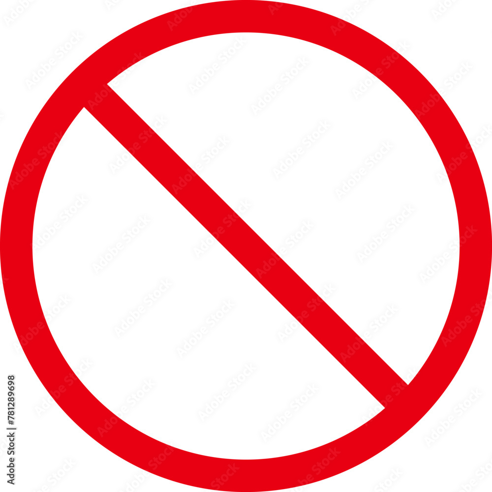 Sign forbidden. Icon symbol ban. Red circle sign stop entry ang slash line isolated on transparent background. Mark prohibited. Icon symbol ban. Mark prohibited. - obrazy, fototapety, plakaty 