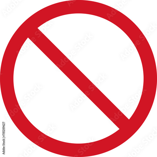 Sign forbidden. Icon symbol ban. Red circle sign stop entry ang slash line isolated on transparent background. Mark prohibited. Icon symbol ban. Mark prohibited.