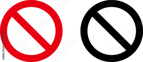Sign forbidden. Icon symbol ban. Red circle sign stop entry ang slash line isolated on transparent background. Mark prohibited. Icon symbol ban. Mark prohibited.