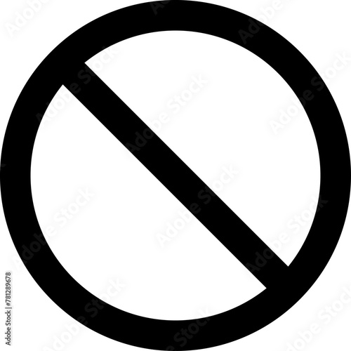 Sign forbidden. Icon symbol ban. Red circle sign stop entry ang slash line isolated on transparent background. Mark prohibited. Icon symbol ban. Mark prohibited.