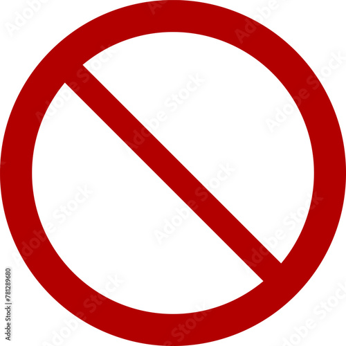 Sign forbidden. Icon symbol ban. Red circle sign stop entry ang slash line isolated on transparent background. Mark prohibited. Icon symbol ban. Mark prohibited.
