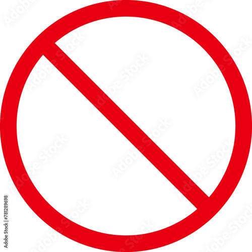 Sign forbidden. Icon symbol ban. Red circle sign stop entry ang slash line isolated on transparent background. Mark prohibited. Icon symbol ban. Mark prohibited.