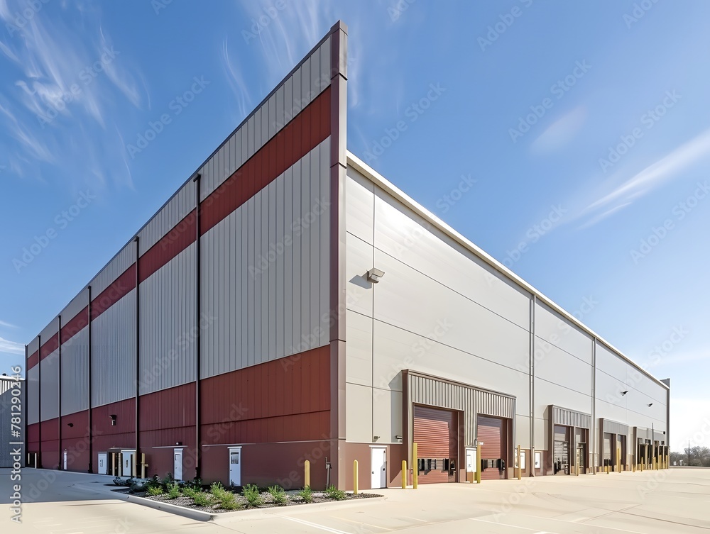 Obraz premium Large industrial and commercial cold-rolled steel buildings