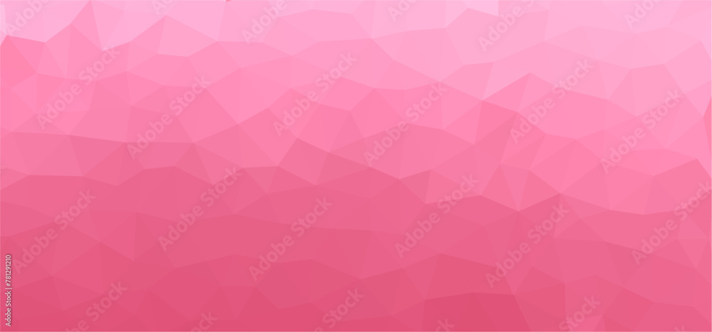 Fototapeta premium Weicher rosa Low Poly hintergrund, Geometrischer Origami-Stil mit Farbverlauf, Mosaik Designmuster