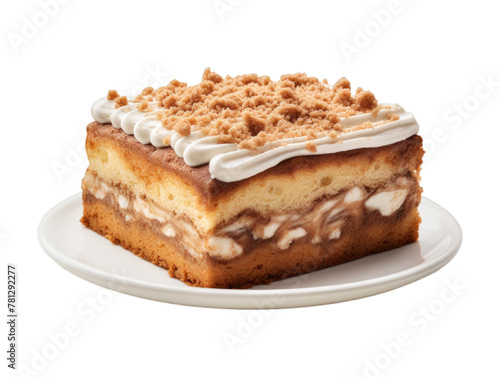 Coffee Cake isolated on transparent png background. Generative ai