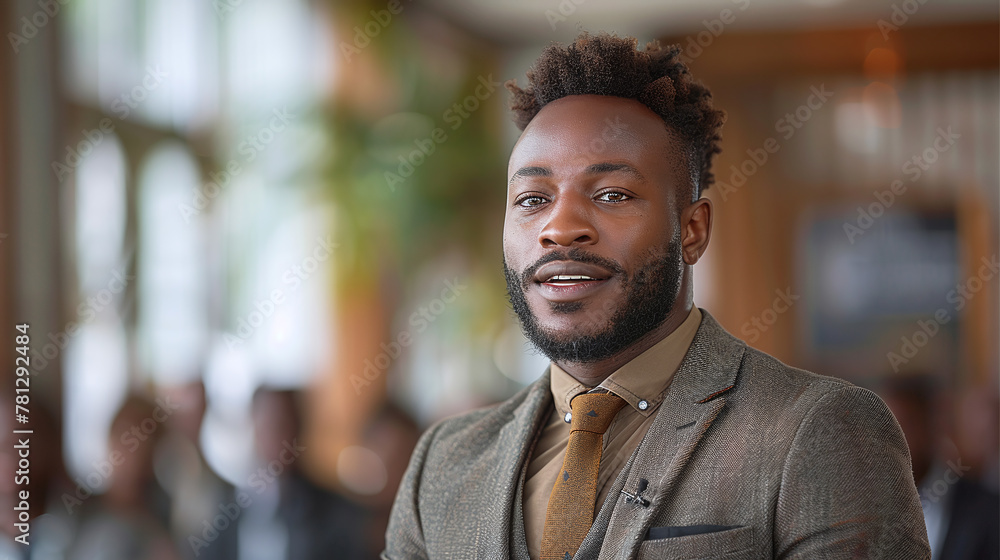 Fototapeta premium portrait of an african businessman 