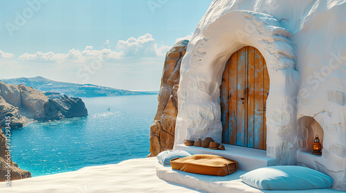 The Spiritual Essence of Santorini, A Harmony of Architecture, Nature, and Faith Overlooking the Aegean