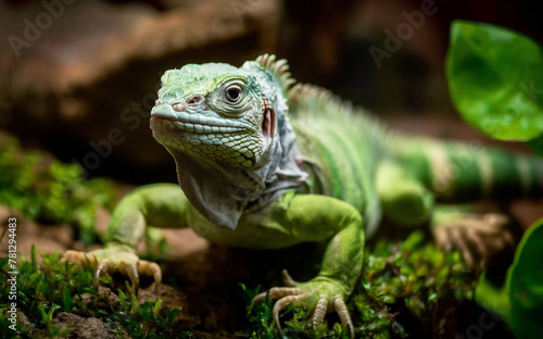green lizard on a tree © Kainat