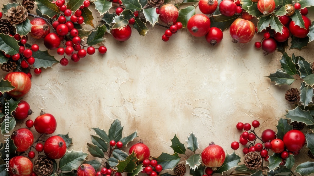 Decorative Victorian Christmas frame illustration... Decorative Victorian Christmas frame illustration...