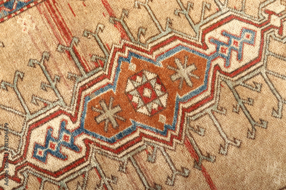 Textures and patterns in color from woven carpets Textures and patterns in color from woven carpets