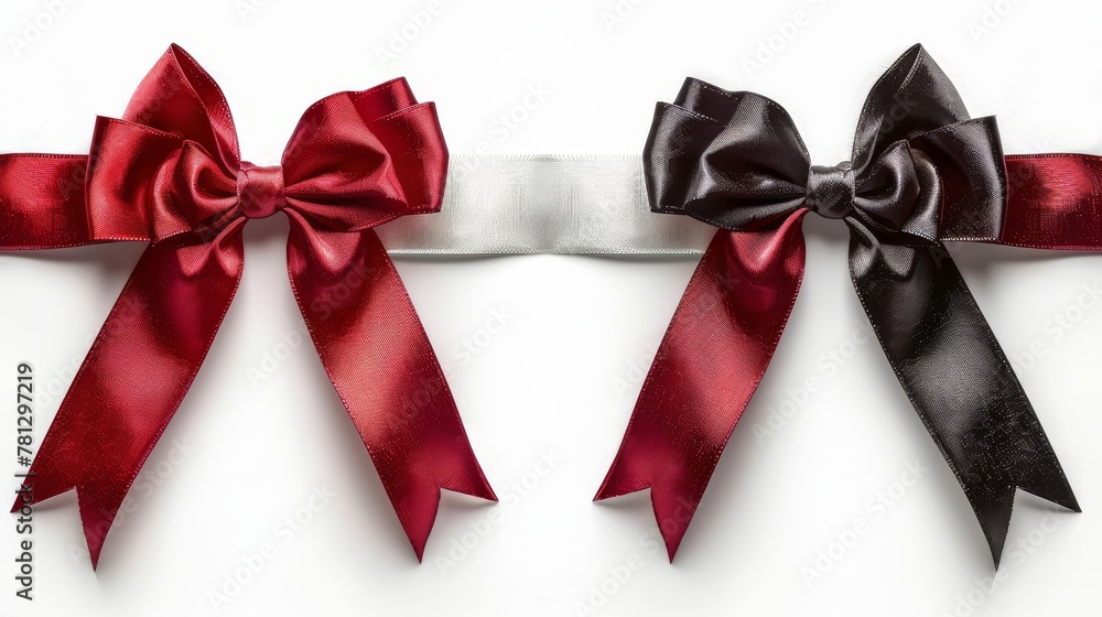 Decorative ribbons and bows isolated on a white background... Decorative ribbons and bows isolated on a white background...