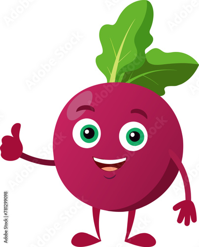 beetroot Character giving thumbs up