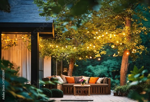 Back porch on summer night.