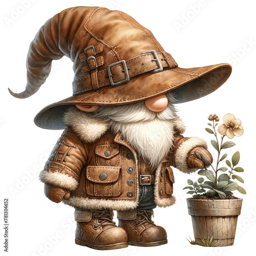 Garden Gnome Themed illustration.