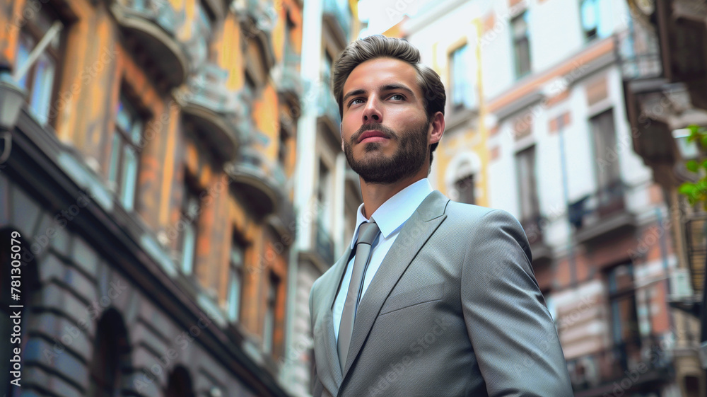 Portrait of handsome and smart businessman Portrait of handsome and smart businessman