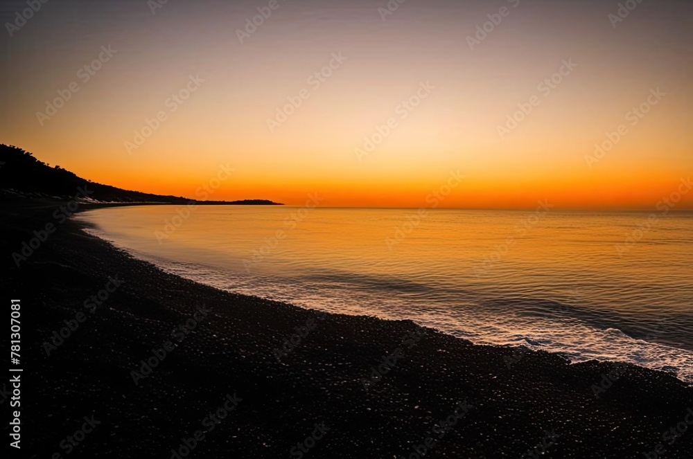 Fototapeta premium Beautiful red sunset