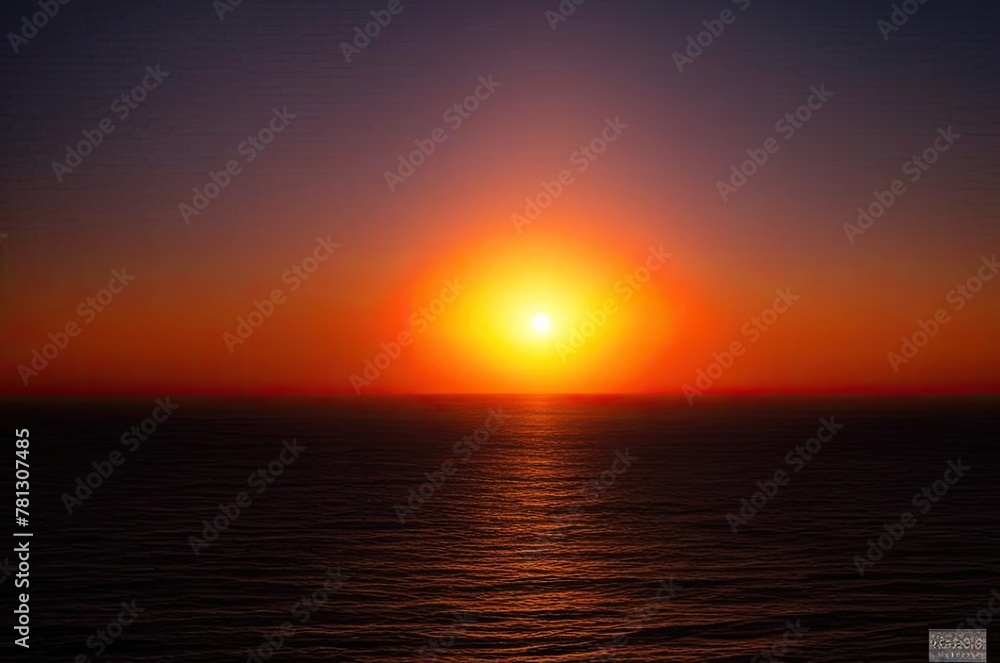 Obraz premium Beautiful red sunset