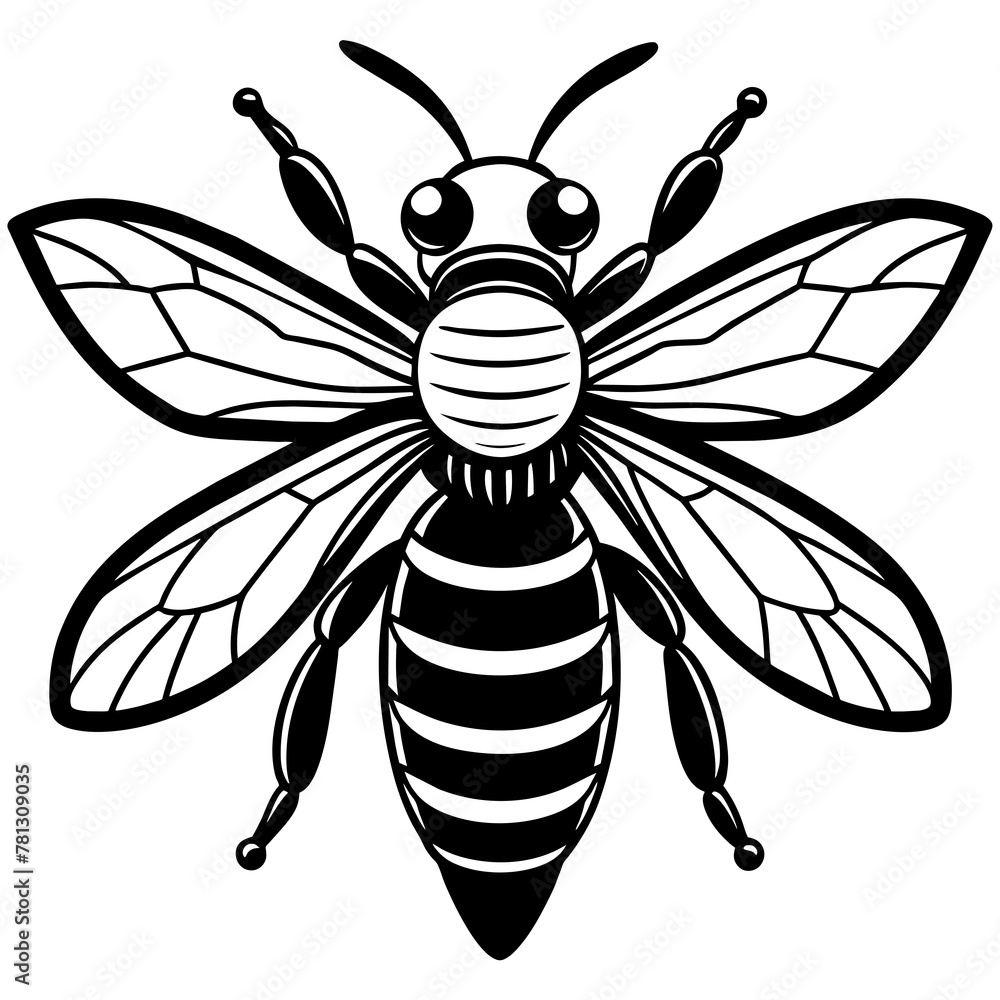 black and white bee black and white bee