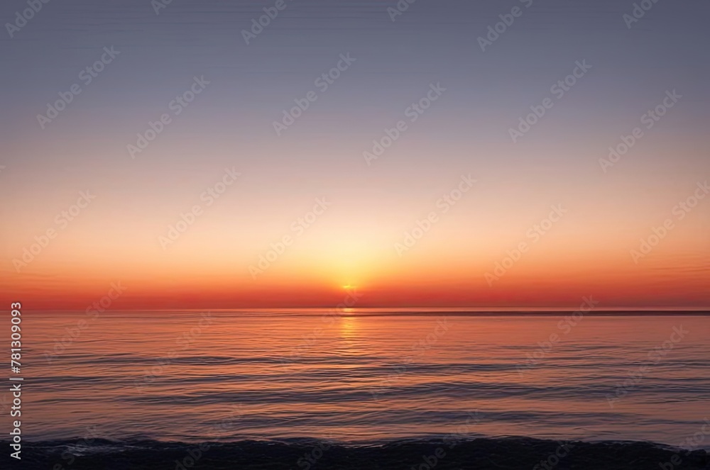 Obraz premium Beautiful red sunset