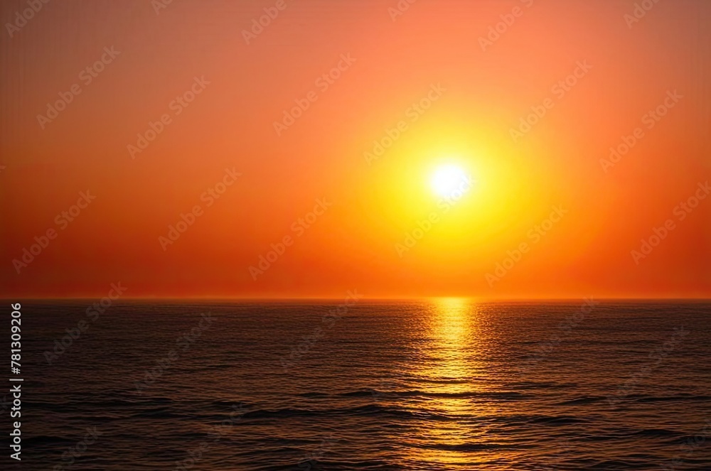 Obraz premium Beautiful red sunset