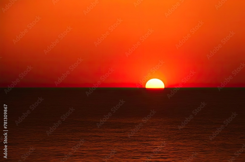 Beautiful red sunset
