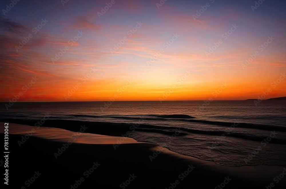 Obraz premium Beautiful red sunset