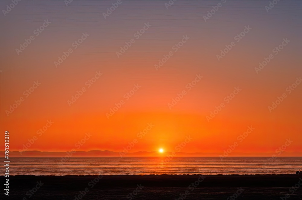 Fototapeta premium Beautiful red sunset