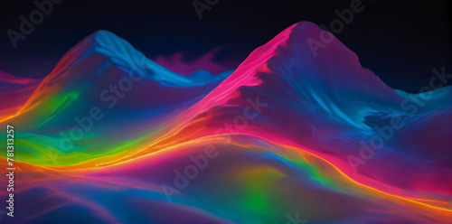 Abstract colorful microbiological background with bright fluorescent colors 