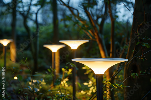 outdoor lamp features acrylic shade and integrated dimmable LED