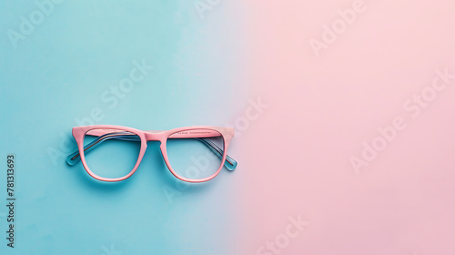 Eyeglasses, minimal wallpaper, an essential equipment in daily life for clear vision photo