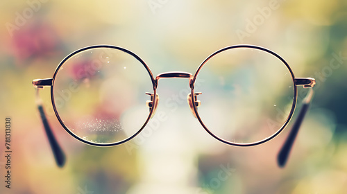 Eyeglasses  minimal wallpaper  an essential equipment in daily life for clear vision