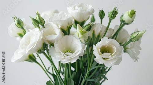 Elegance in Bloom White Eustoma Bouquet