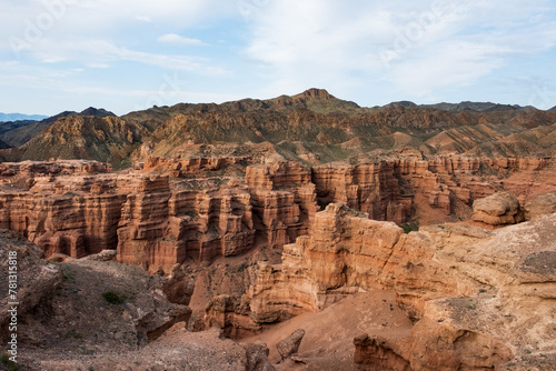 Charyn Canyon National Park South East Kazakhstan, Central Asia Travel Mountain Landscape.